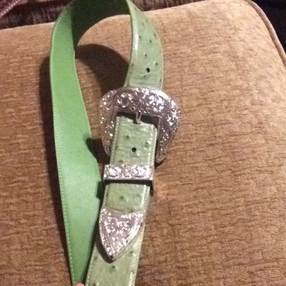 Kids/ small women’s green leather Roper belt